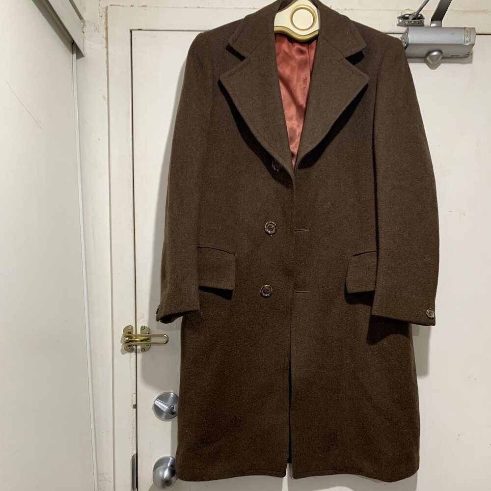 VINTAGE WOOL TRENCH COAT SIZE S